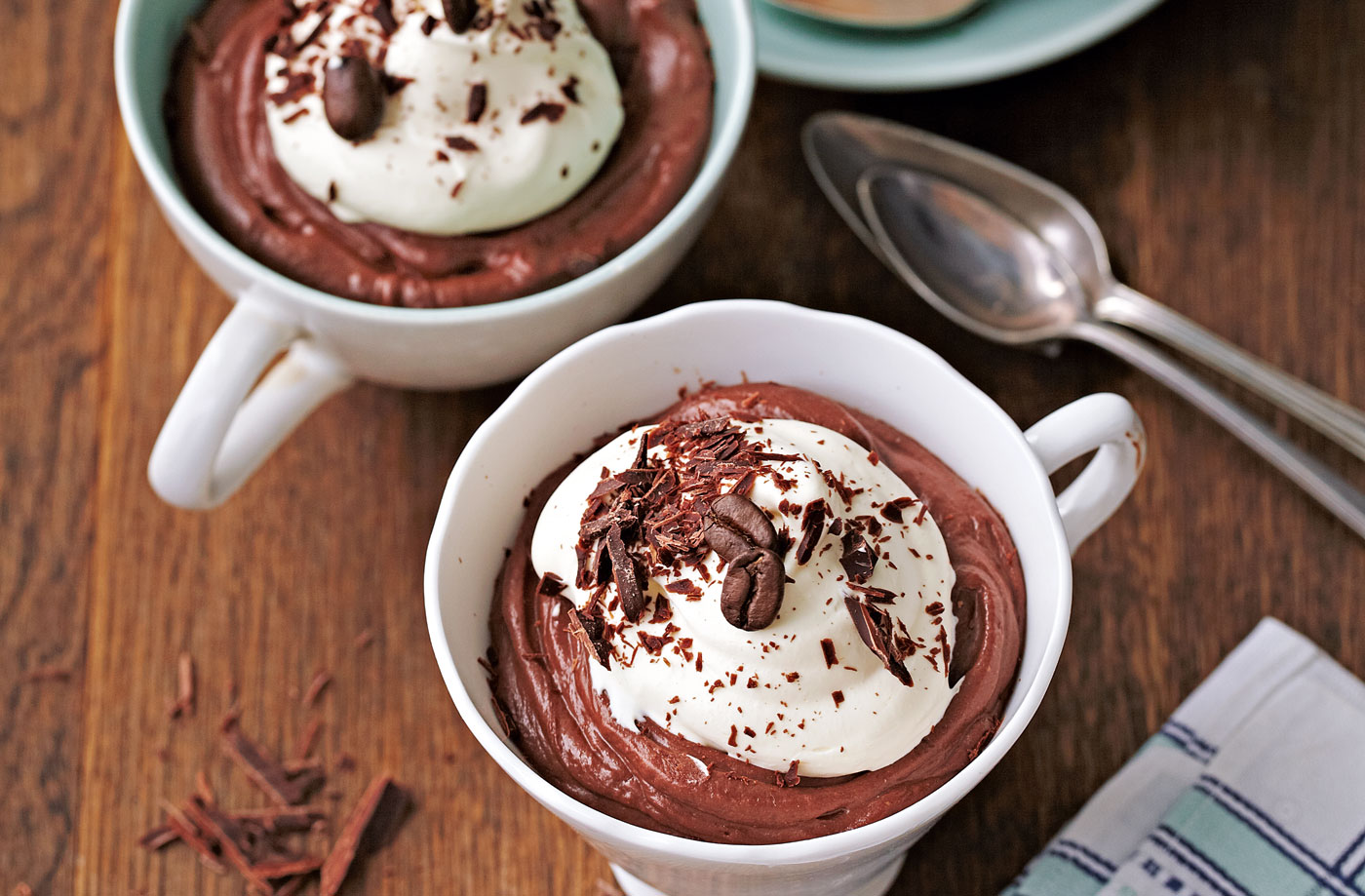 Chocolate and coffee cream pots recipe