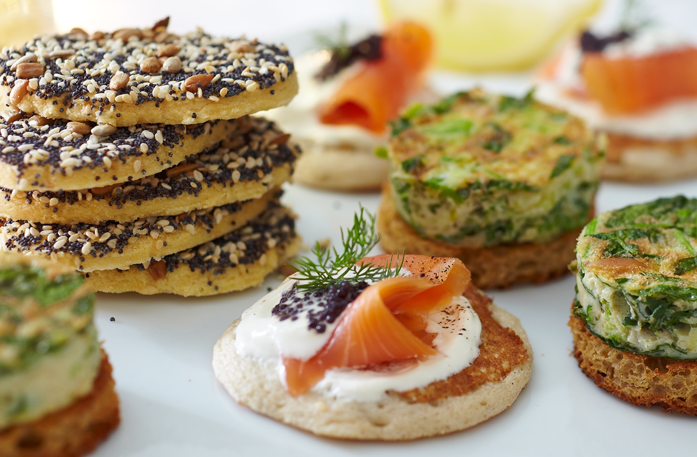 Gluten-free blinis with smoked salmon recipe