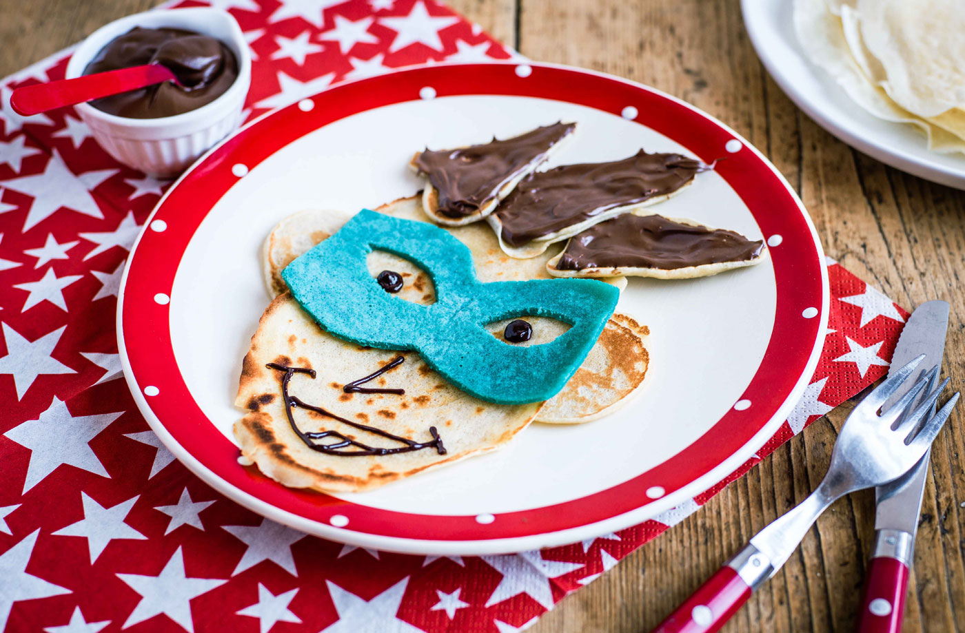 Comic book villain pancake face recipe