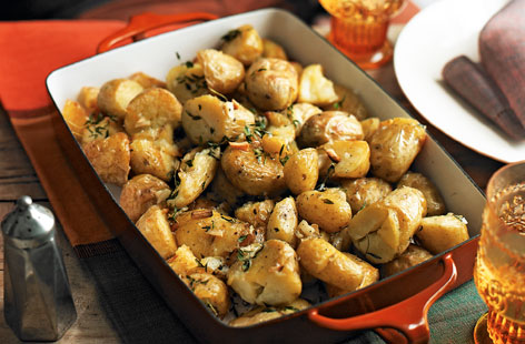 These skin-on spuds are a lighter alternative to traditional roasties