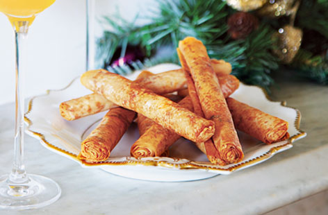If you're planning a party, snacks are as important as ice on the priority list. These cheese straws are made with filo pastry and baked with parmesan and paprika for lightly spicy, crunchy and devlishly moreish results.