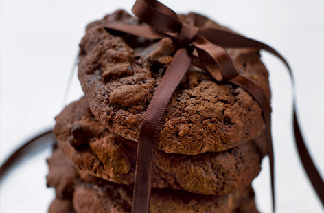 Try making a batch of these dark, decadent chocolate cookies filled with creamy pecans and sticky stem ginger - perfect for any special occasion