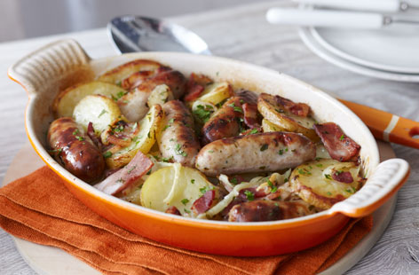 This traditional Irish potato, sausage and bacon stew hails from Dublin and is the ultimate comfort food to fuel the family