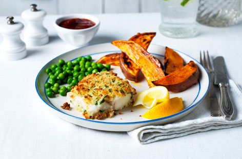 We've given this family favourite a healthy makeover with sweet potatoes and baked white fish