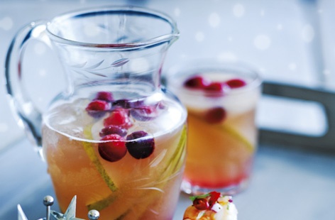 Leave the prosecco to one side the next time you're having a party and whip up a batch of this fruit punch instead. Puree some perfectly ripe pears and combine with a homemade cranberry syrup, brandy, wine, soda water and cranberry juice. Punchy, yes, but that is to be expected.
