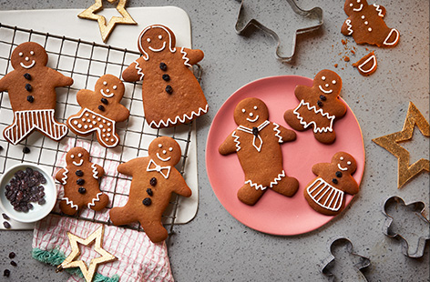 With ground ginger and cinnamon, these festive gingerbread people are packed with Christmas flavour.
