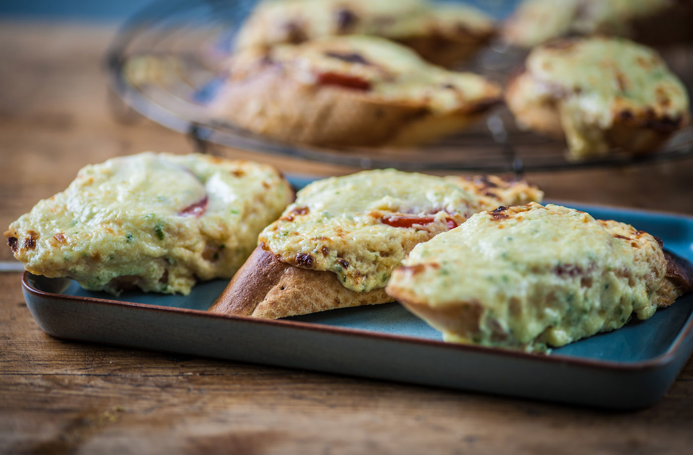 Adam Gray's easy cheesy tomato rarebits recipe