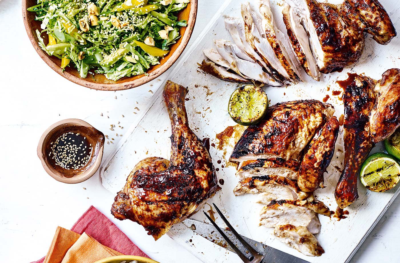 Hawaiian chicken with mango and avocado slaw recipe