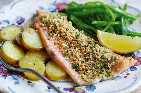 These gorgeously flaky trout fillets are topped with a crunchy hazelnut crust for a dinner that's as full of wonderful textures as it is delicious flavours
