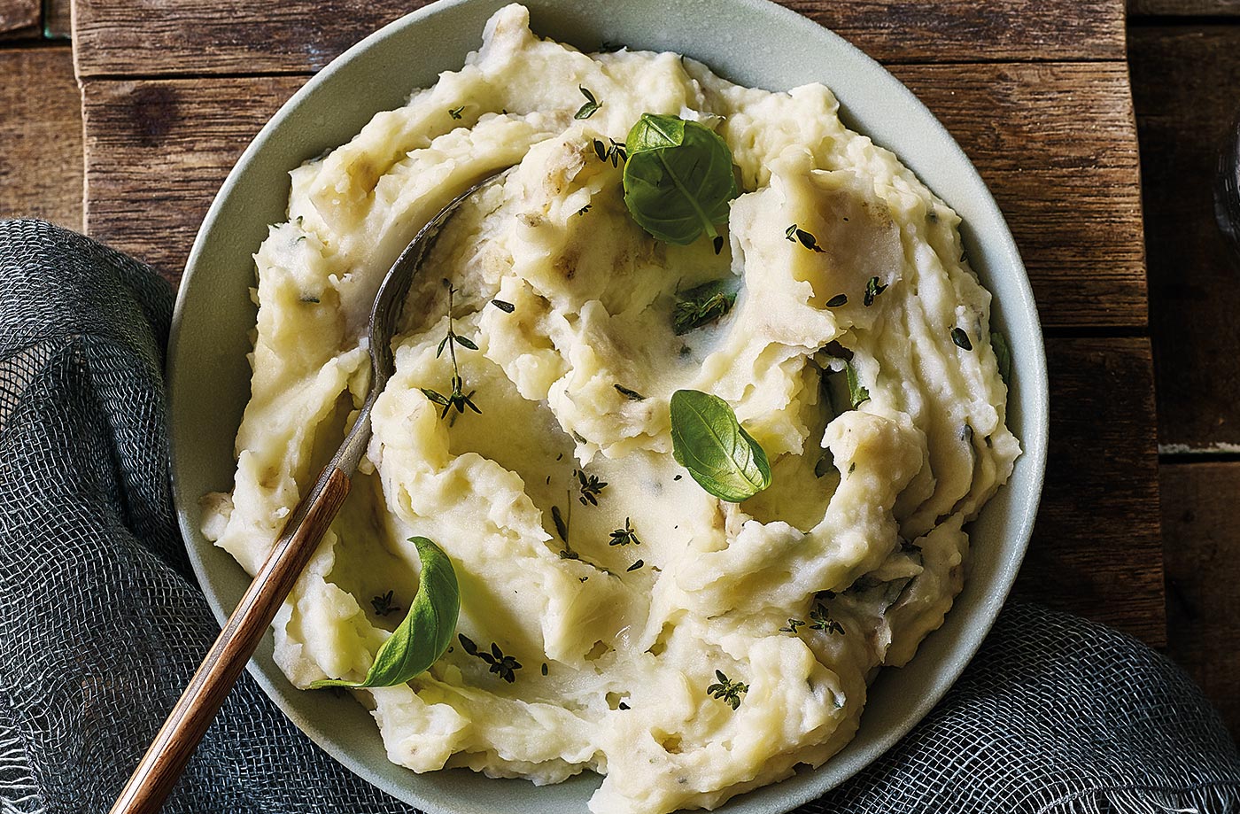 Herby, skin-on mashed potatoes recipe