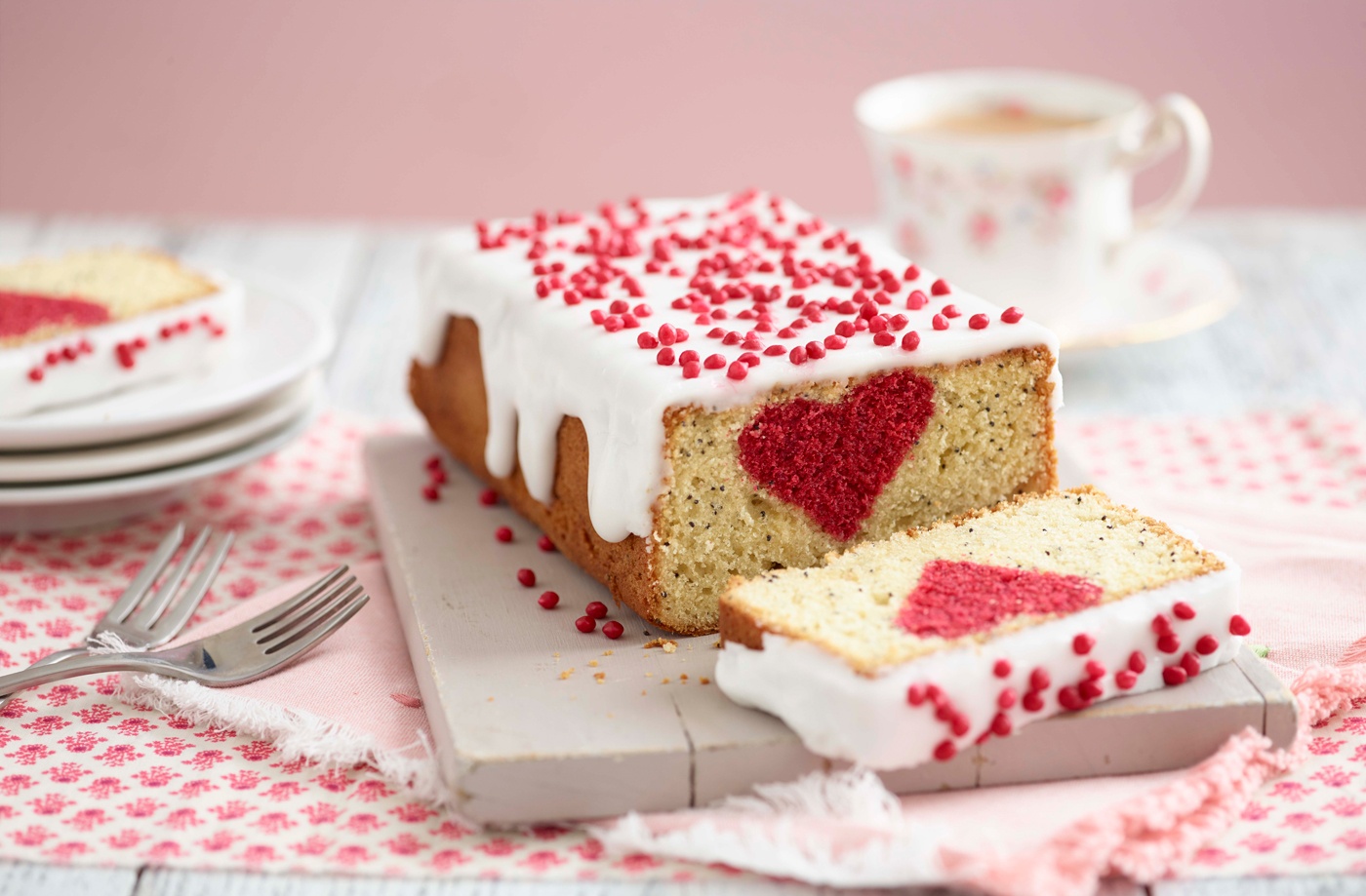 Elderflower and poppy seed hidden-heart loaf recipe