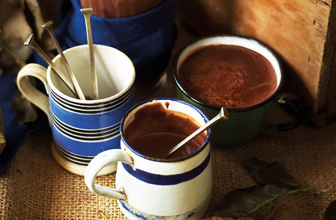 The Italians really know their stuff in the kitchen and their approach to hot chocolate shows that. This luxurious recipe with real melted dark chocolate yields gloriously thick and creamy results. Add a splash of brandy or baileys and top with marshmallows if desired.
