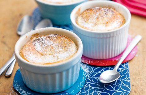This delicious lemon pudding cooks to form a layer of tangy sauce under its sponge top.