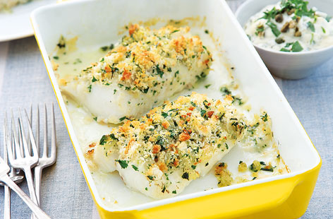 Chives, tarragon and parsley are the fish-fan's friend in this recipe.