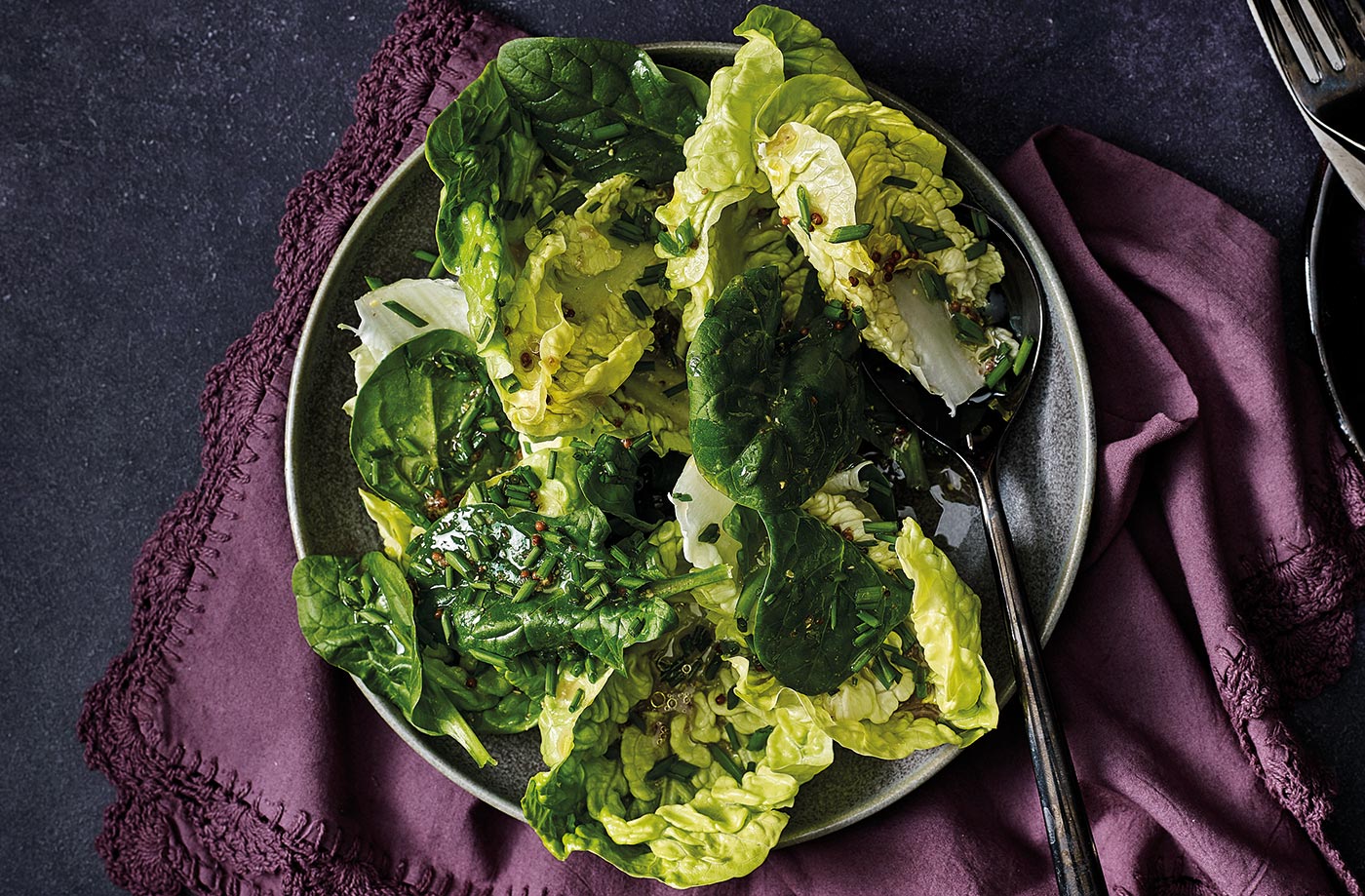 Little gem and spinach salad recipe