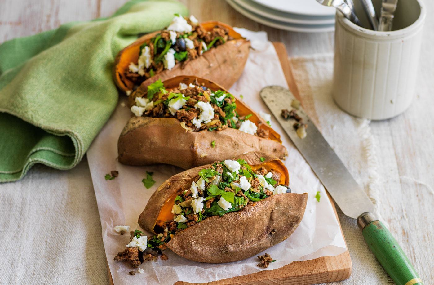 Loaded sweet potatoes recipe