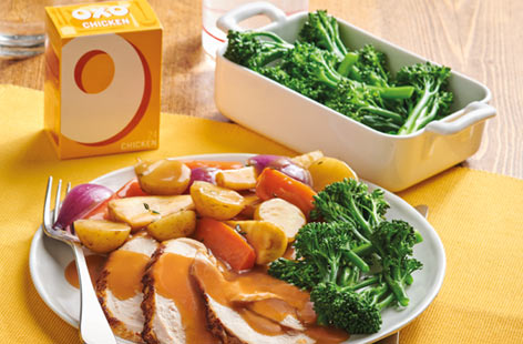 All the best flavours of a home-cooked roast but none of the washing up, why wait until Sunday? This one-pot chicken roast will have everyone dashing to the table with thyme and lemon-infused roast chicken, parsnips, carrots and good old new potatoes.
