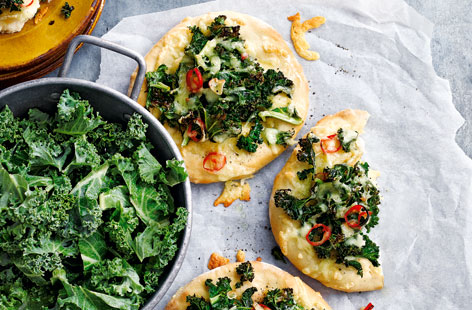 These kale, gouda and chilli pizzas really pack a punch and will be popular with adults and kids alike
