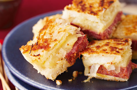 This Reuben may be mini but is filled to the brim with with salty pastrami and creamy Emmental