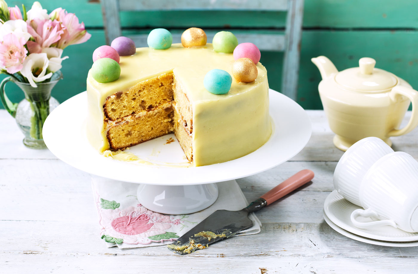 Lemon, ginger and almond simnel-style cake recipe