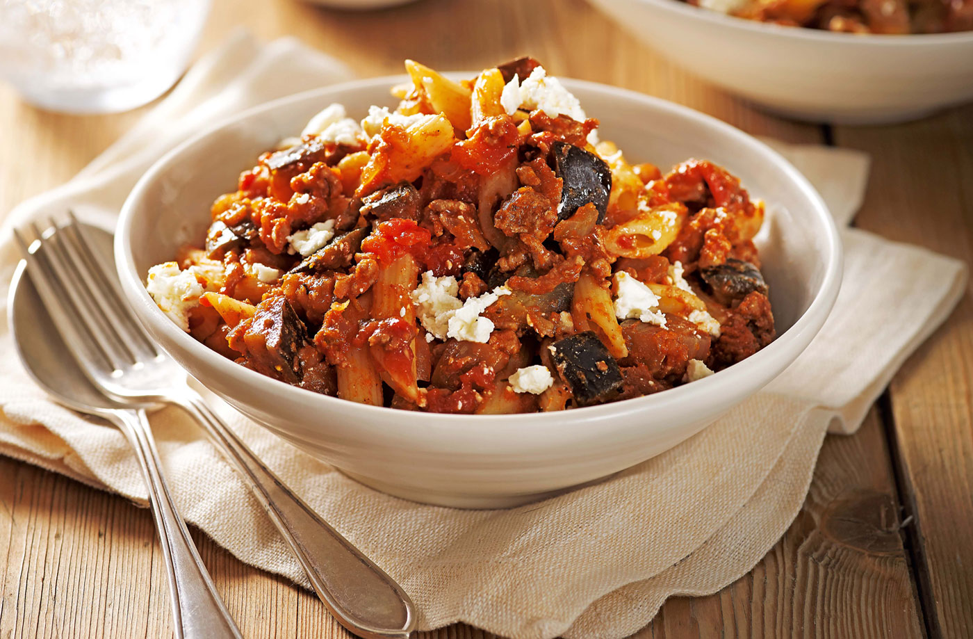 Moussaka-style pasta recipe