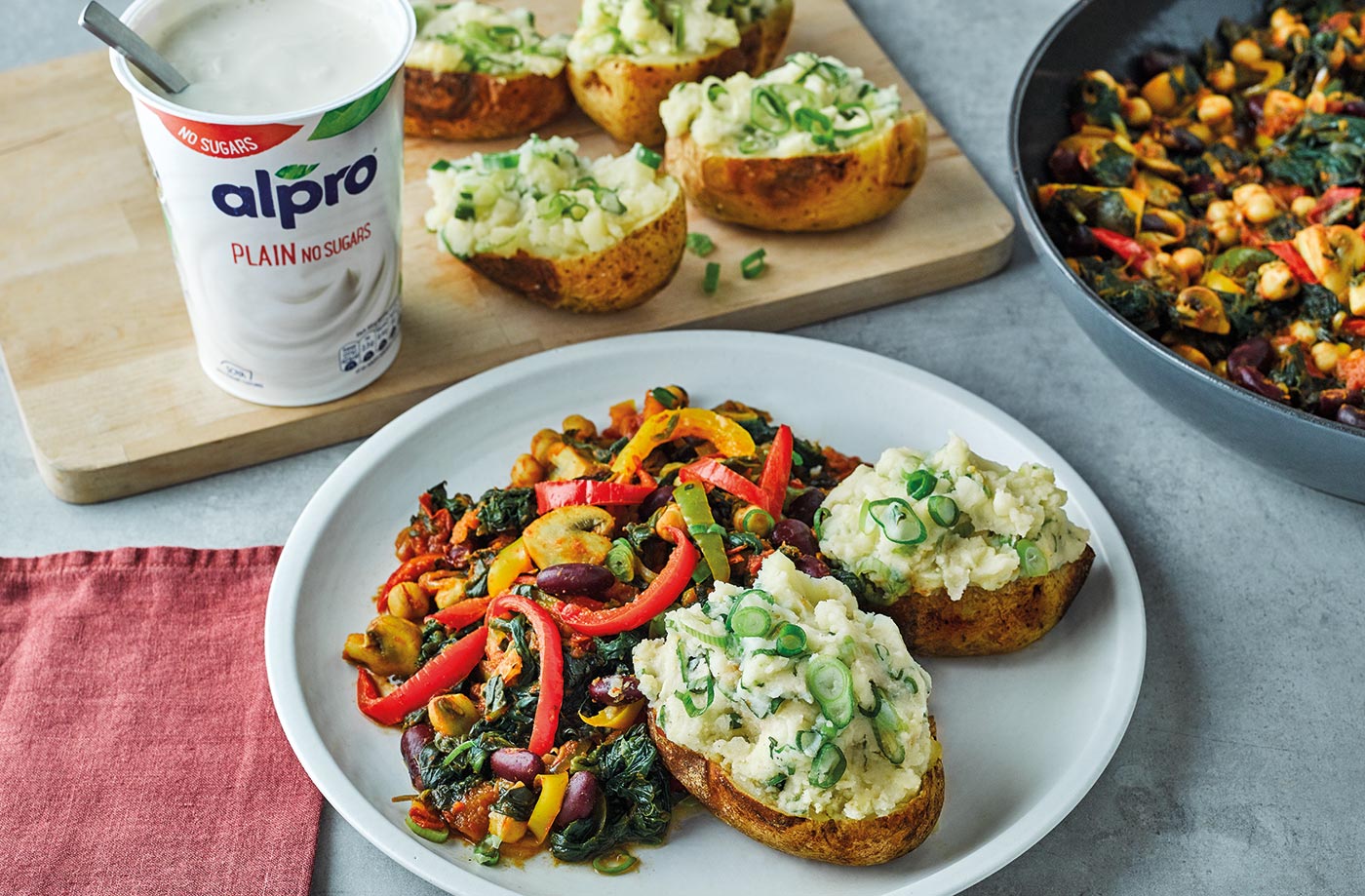 Ketan's 'good for you' veggie chilli jackets recipe