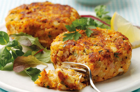Making your own fishcakes is a gamechanger. These ones are packed full of flavour with their mix of sweet potato, salmon and cod – and are so easy to make, too. Spice it up with Cajun seasoning for a bit of variety. Use potatoes if you prefer.