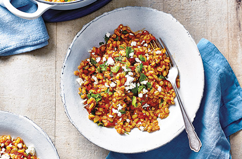 Try a new twist on a classic risotto recipe by using budget-friendly pearl barley