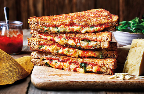 Cheese and pineapple is a classic retro combination. Upgrade your lunchtime with an oozy cheese toastie recipe with a juicy pineapple and chilli twist