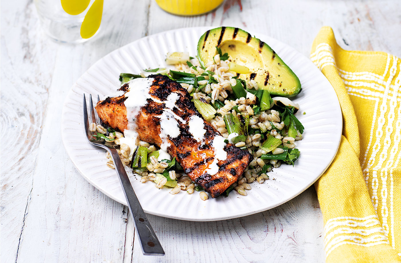 Piri piri salmon with griddled avocado recipe