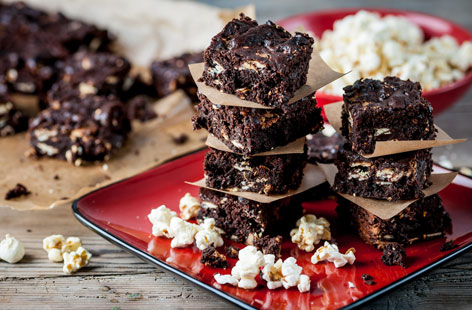 Shaun Rankin's fun twist on the classic brownie will delight everyone. Cut up into chunky squares and enjoy in front of a film.
