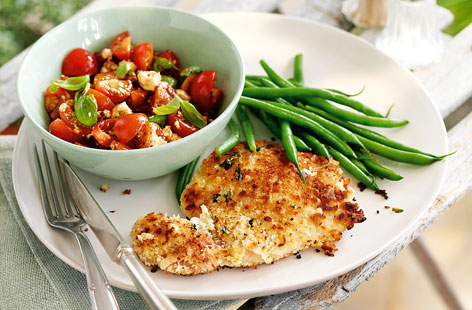 An Italian classic, pork Milanese is a dish that it's hard to get wrong. Featuring juicy pork chops in a crisp breadcrumb coating and a refreshing tomato salsa, this quick and easy recipe is perfect when you're pushed for time.