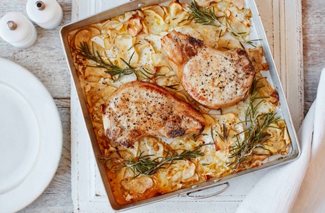 This easy pork recipe is made with nutty celeriac and apples for a delicious winter warmer. 
