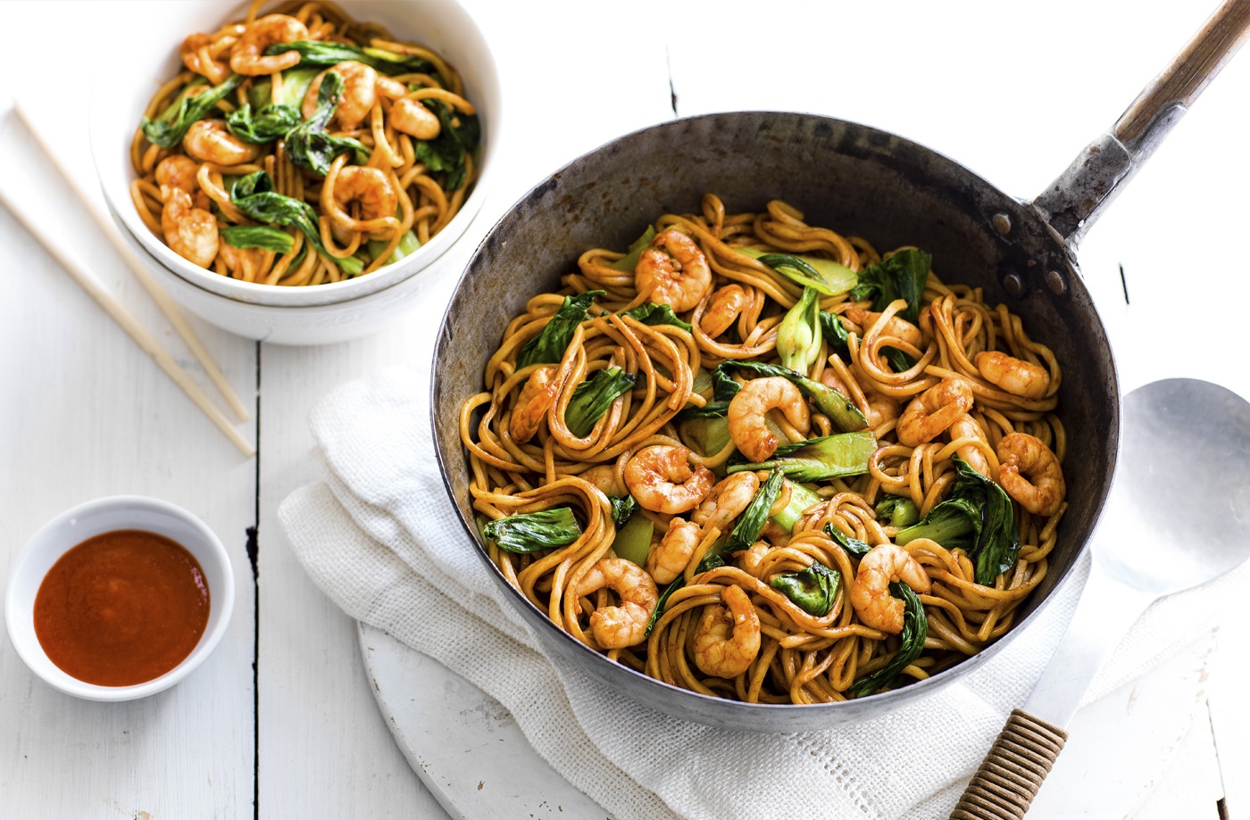One-pot prawn and noodle stir-fry recipe