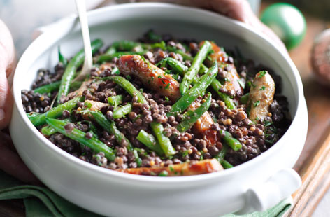 A bright, refreshing combination of lentils and green beans perfect for Boxing Day