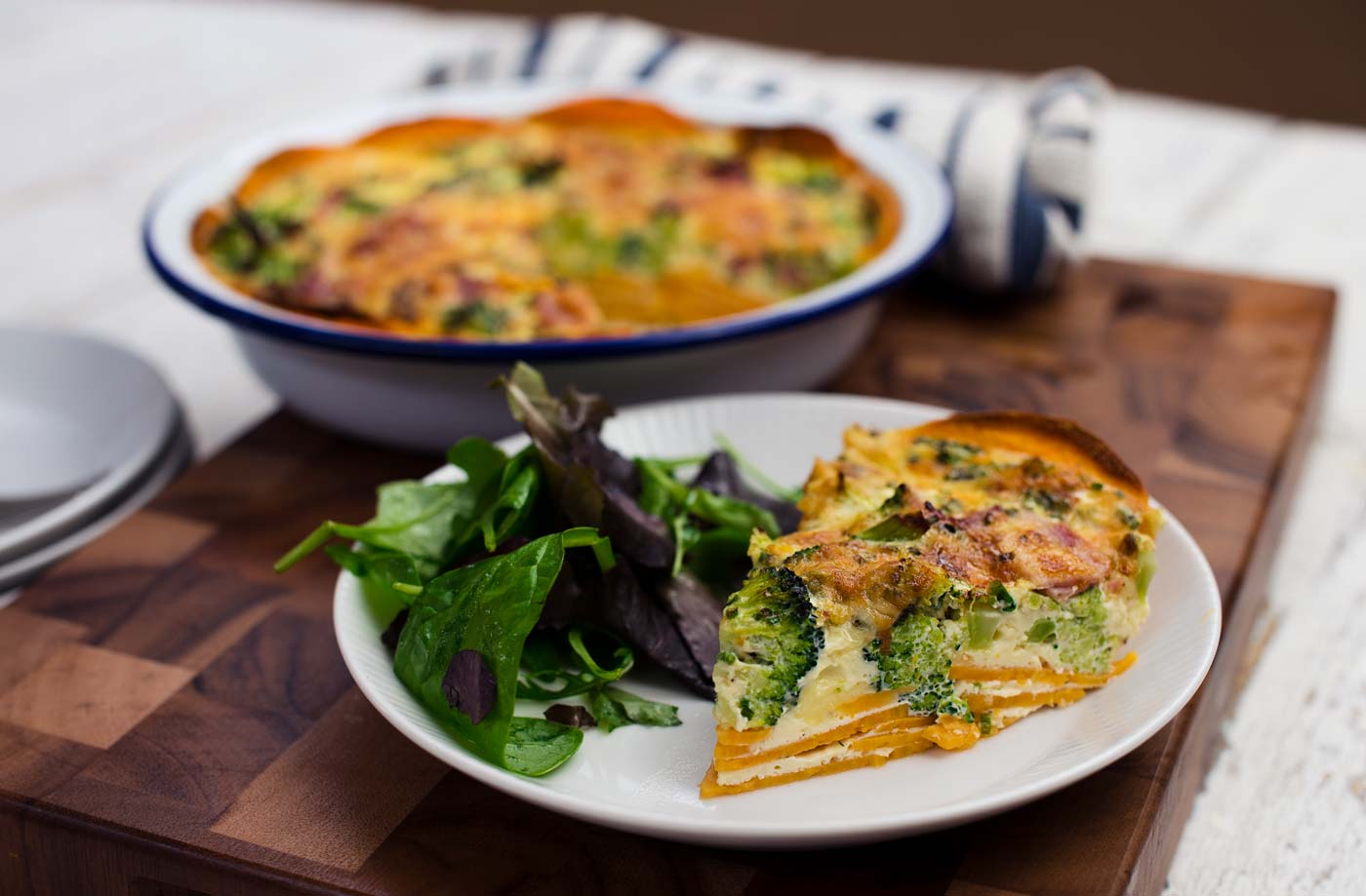 Simple sweet potato quiche recipe