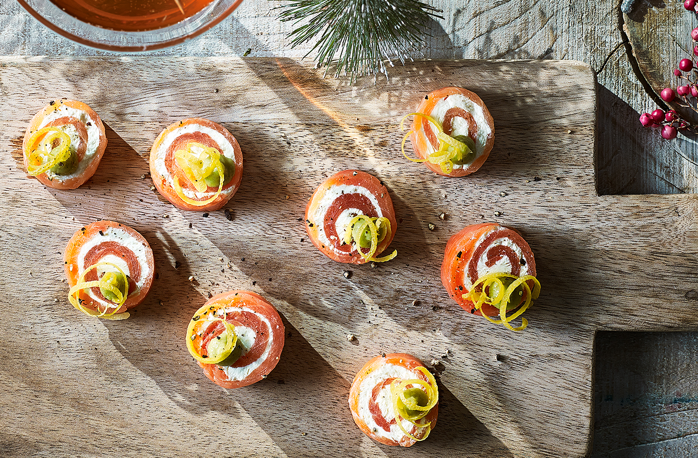 Salmon roll-ups recipe