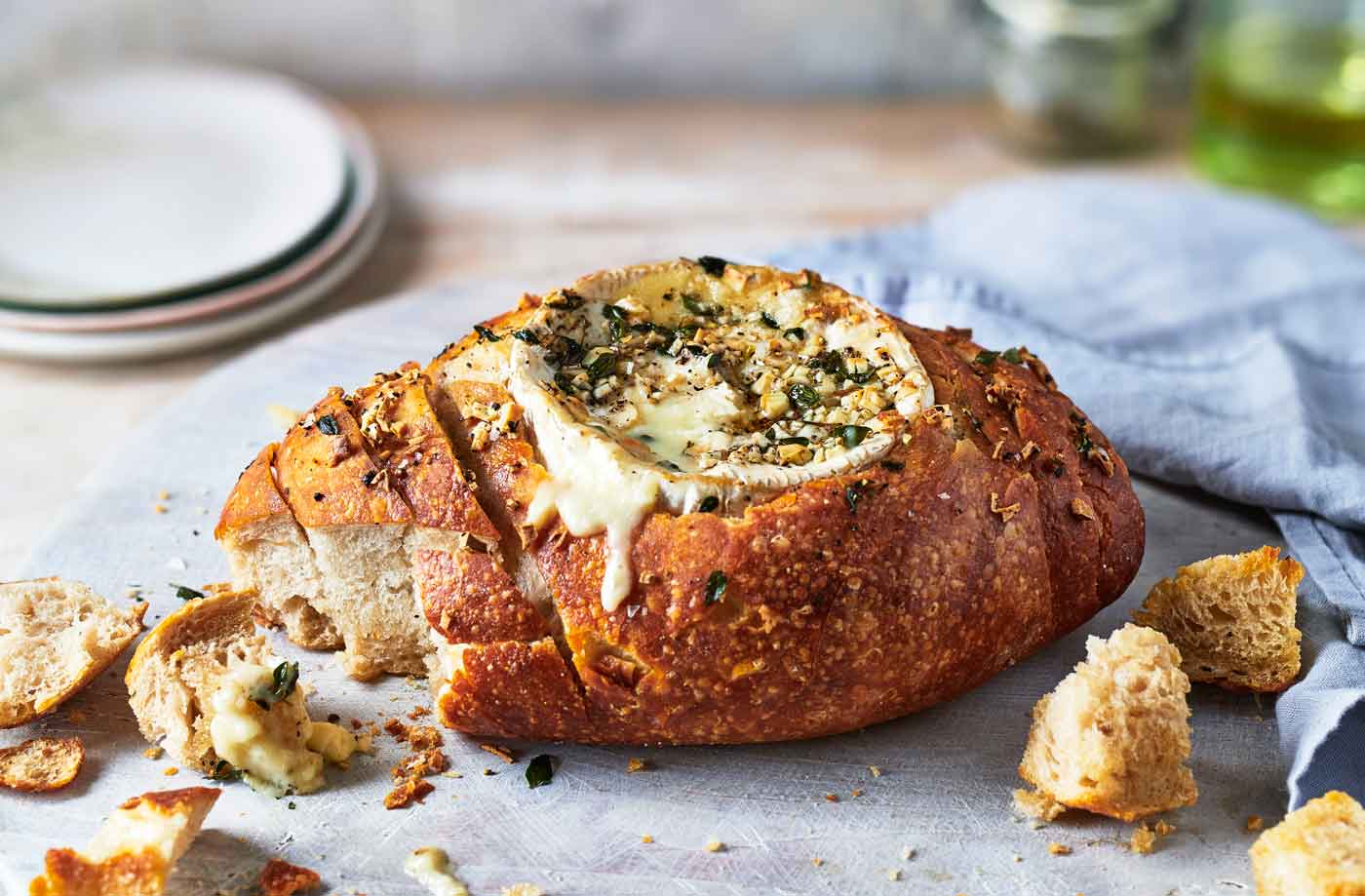 Baked Camembert in sourdough recipe