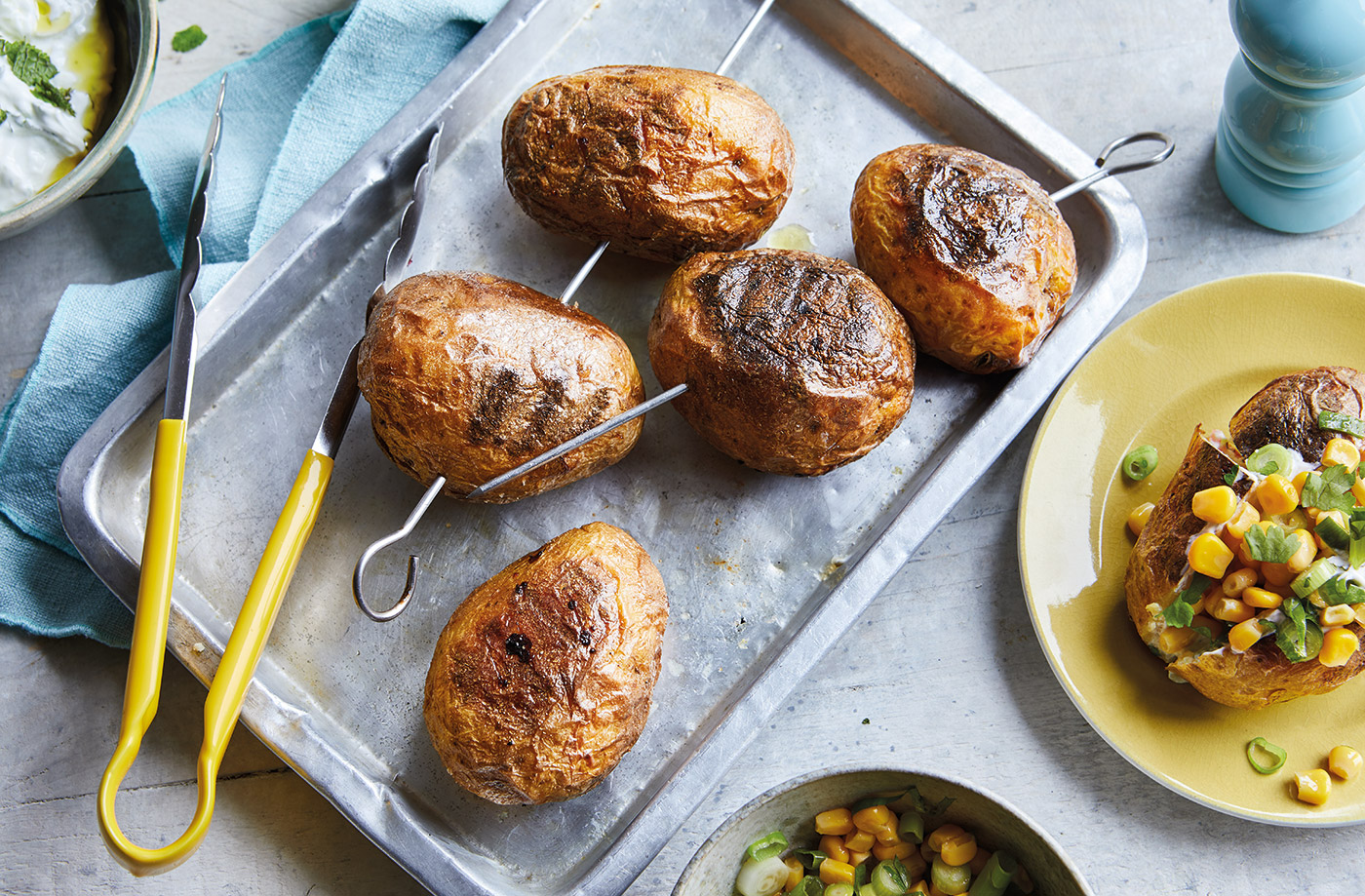 BBQ baked potatoes recipe