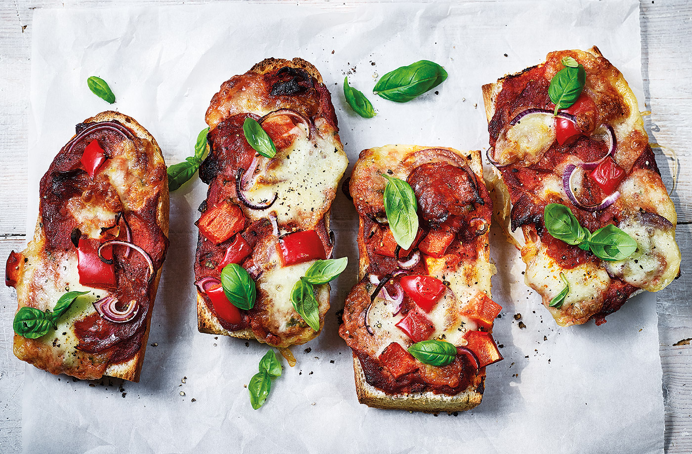 Baguette pizza melts recipe
