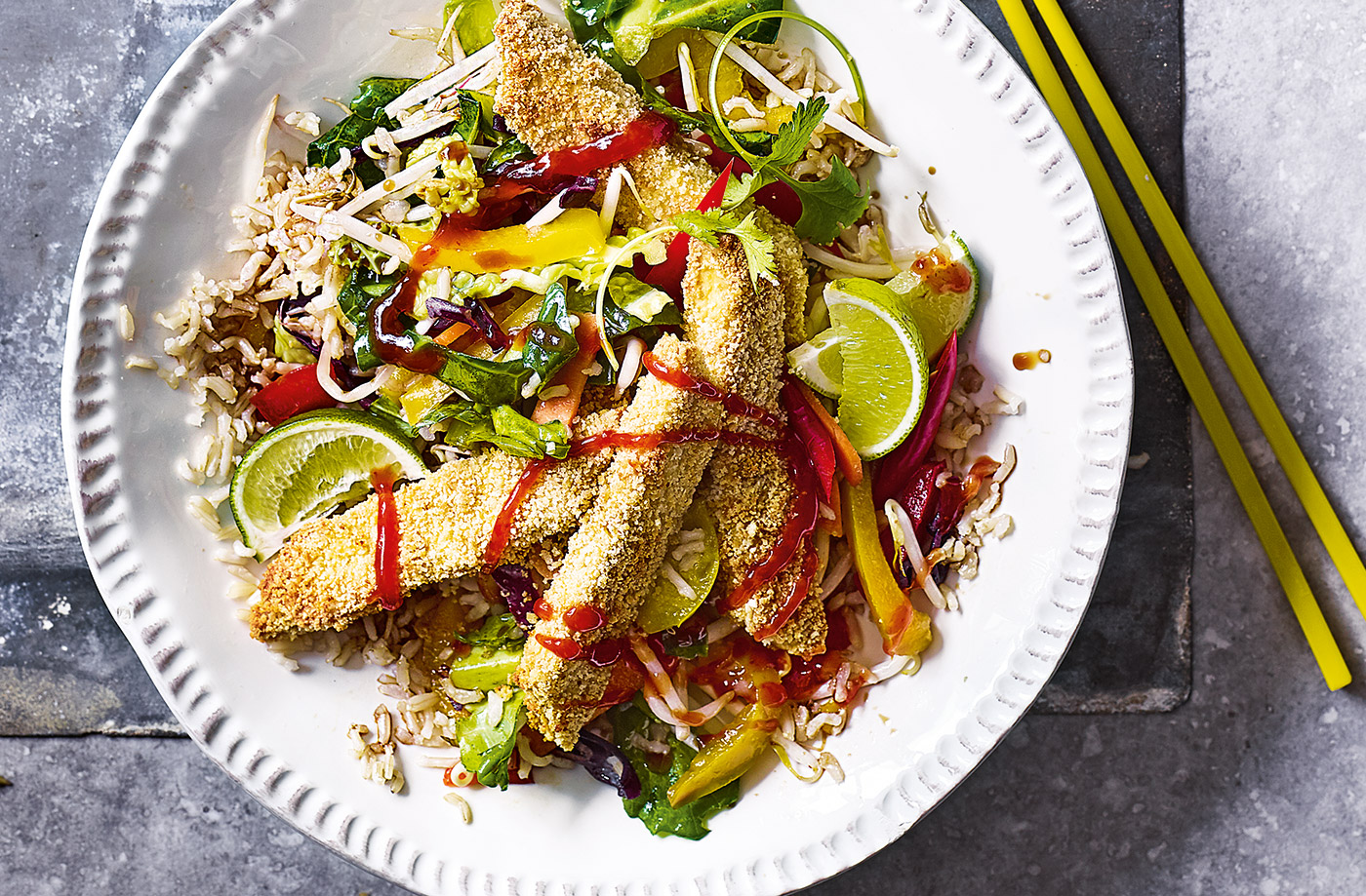 Baked tofu with ginger rice recipe