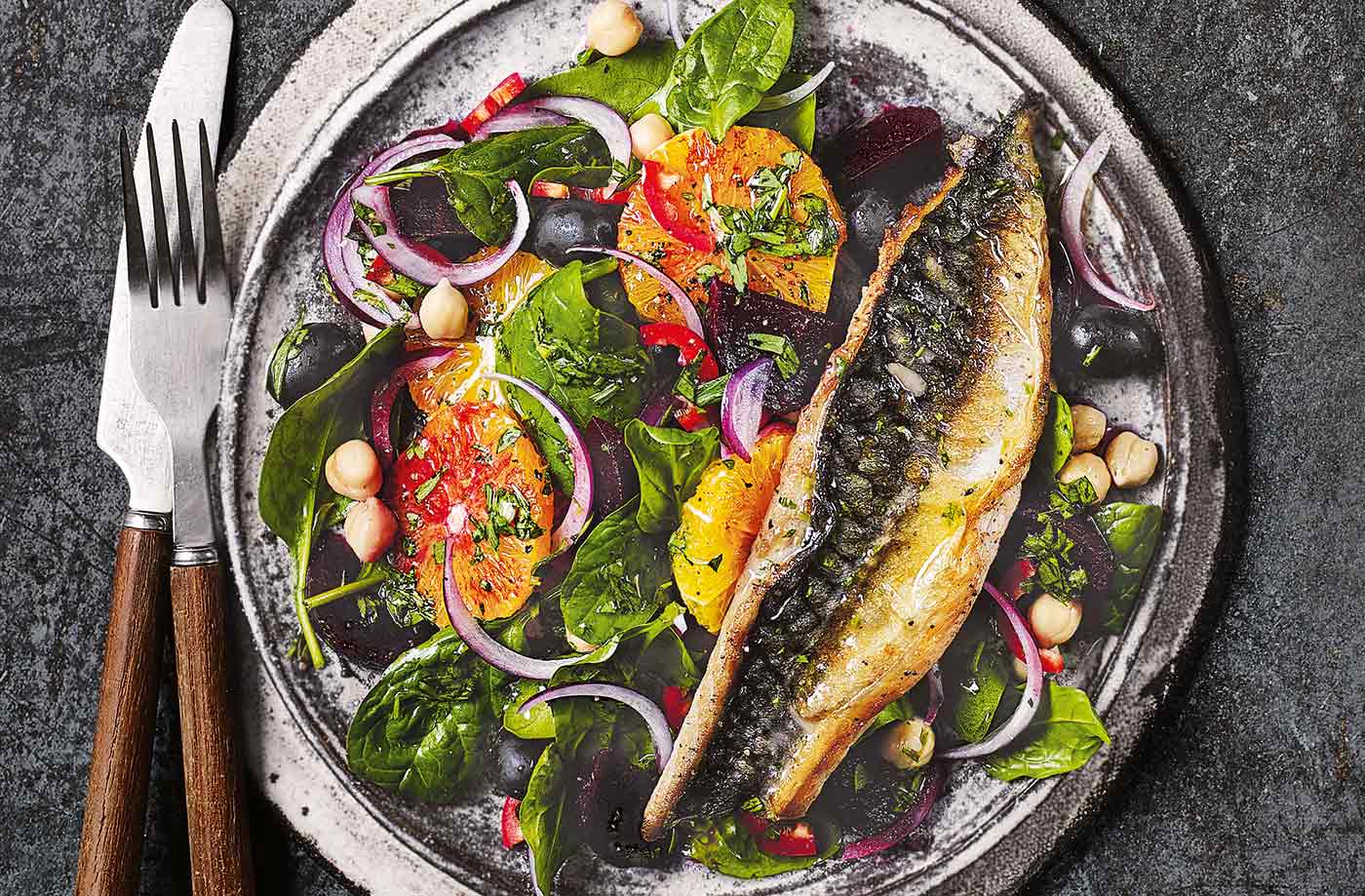 Orange and mackerel salad recipe