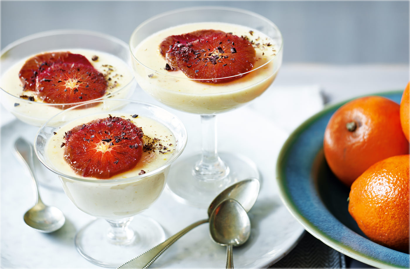 Blood orange possets recipe