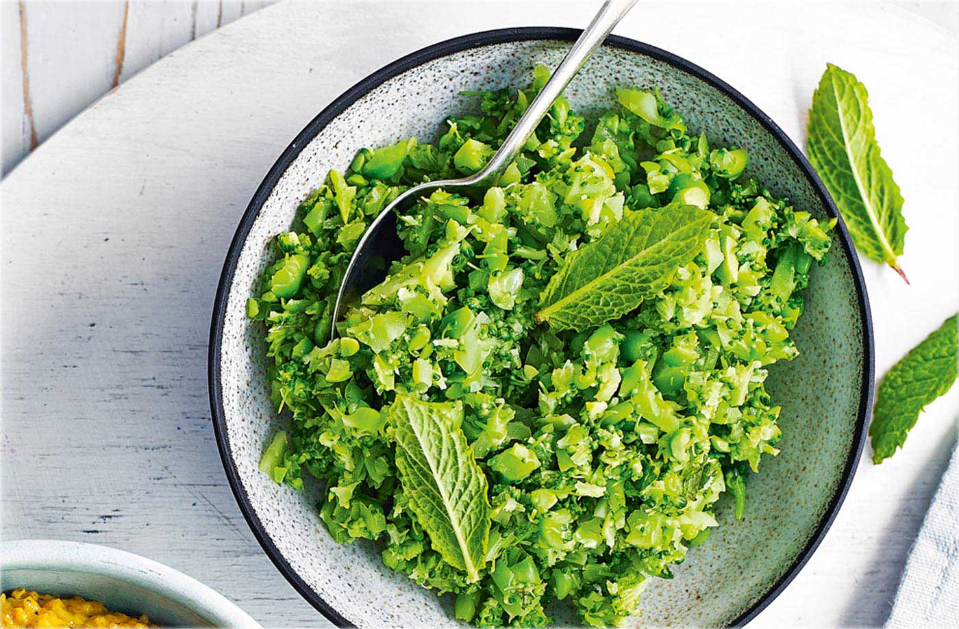 Broccoli, pea and mint dip recipe