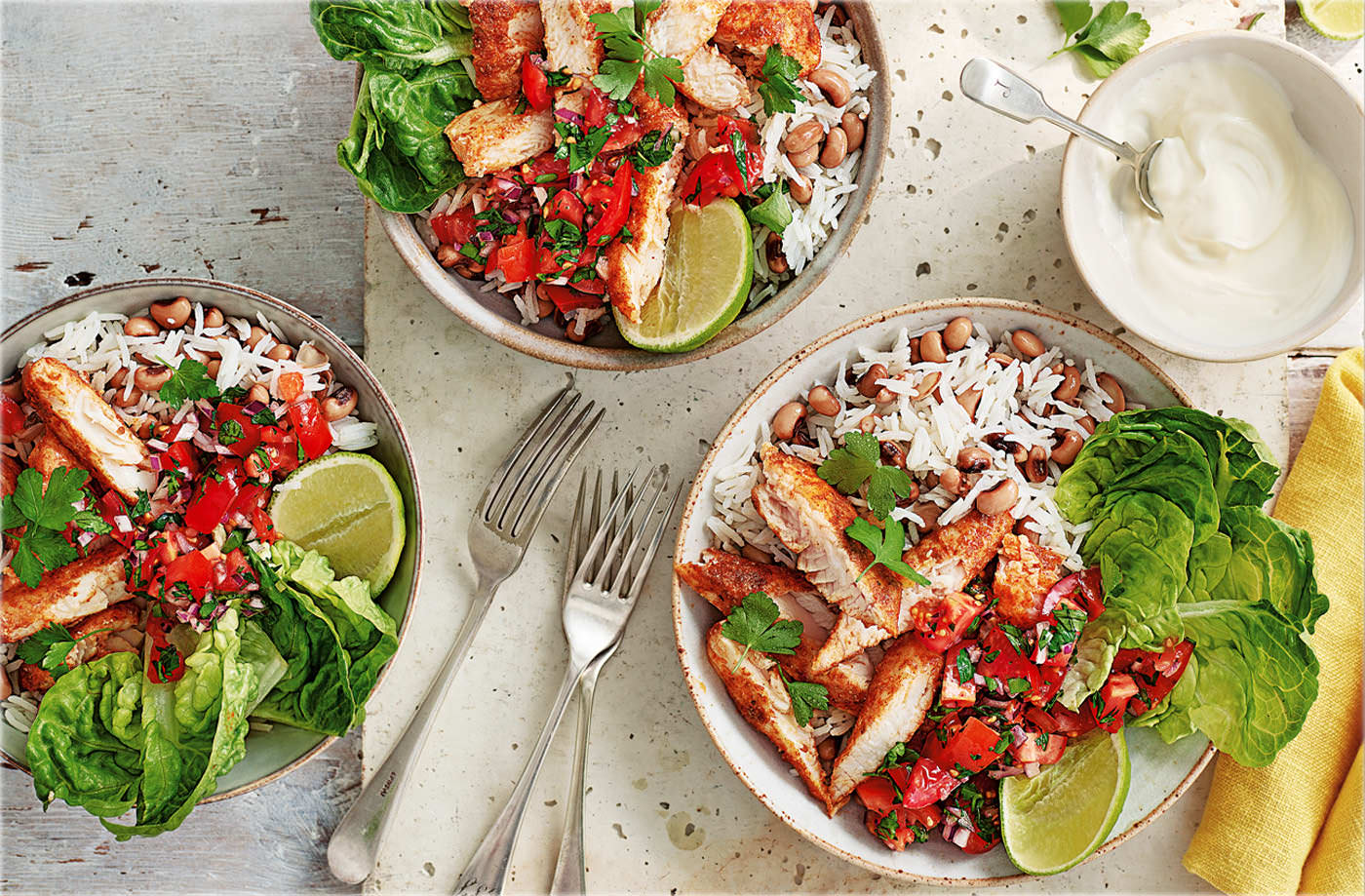Fish burrito bowls recipe