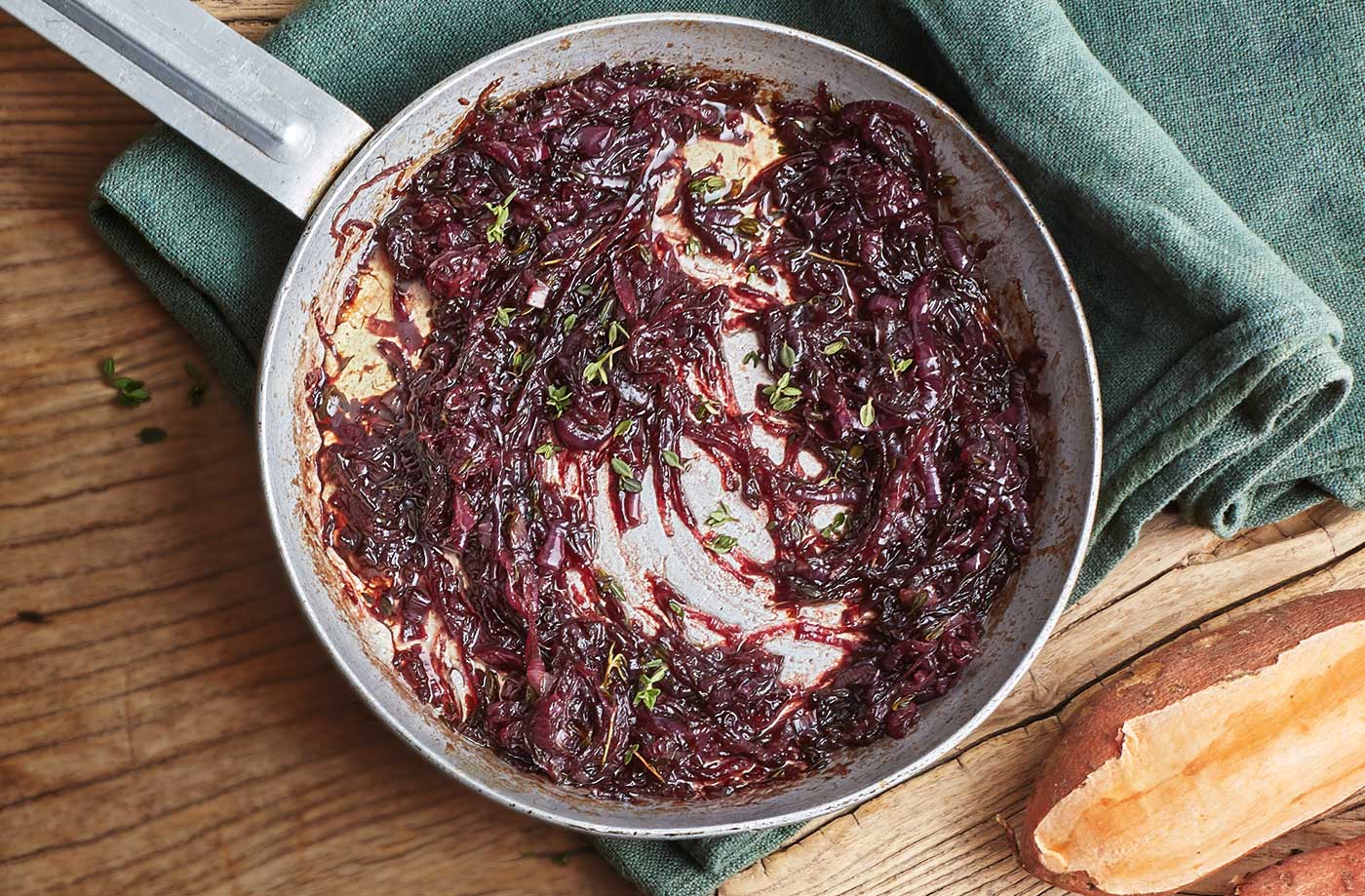 Caramelised red onions recipe