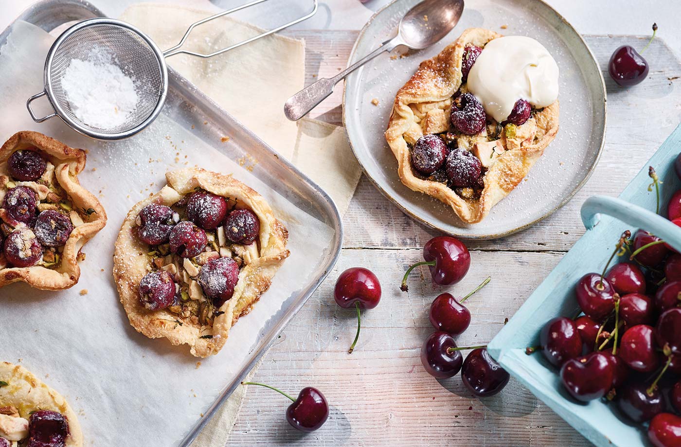 Cherry and thyme galettes recipe