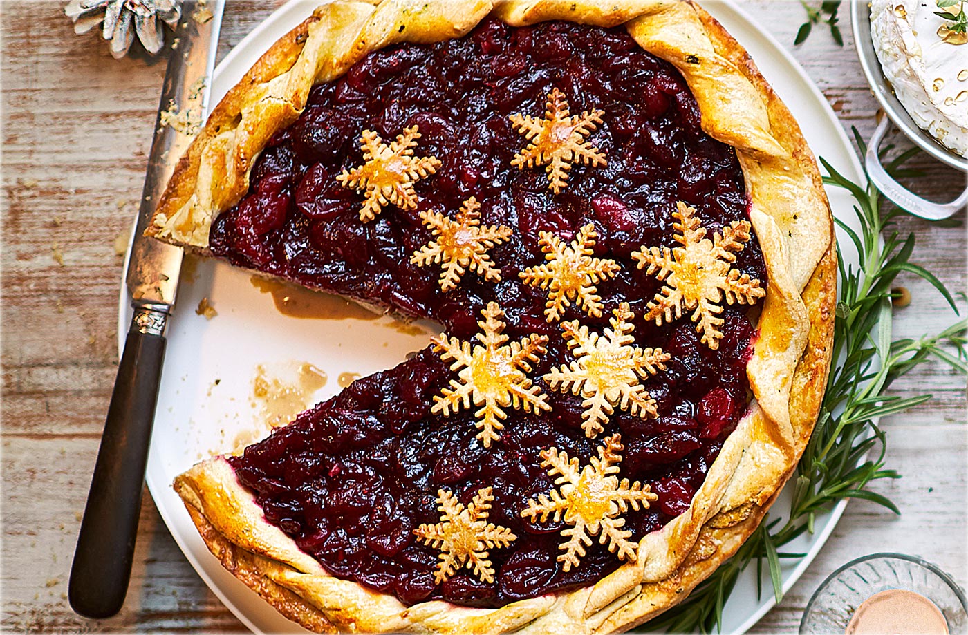 Chicken, mushroom and cranberry pie recipe