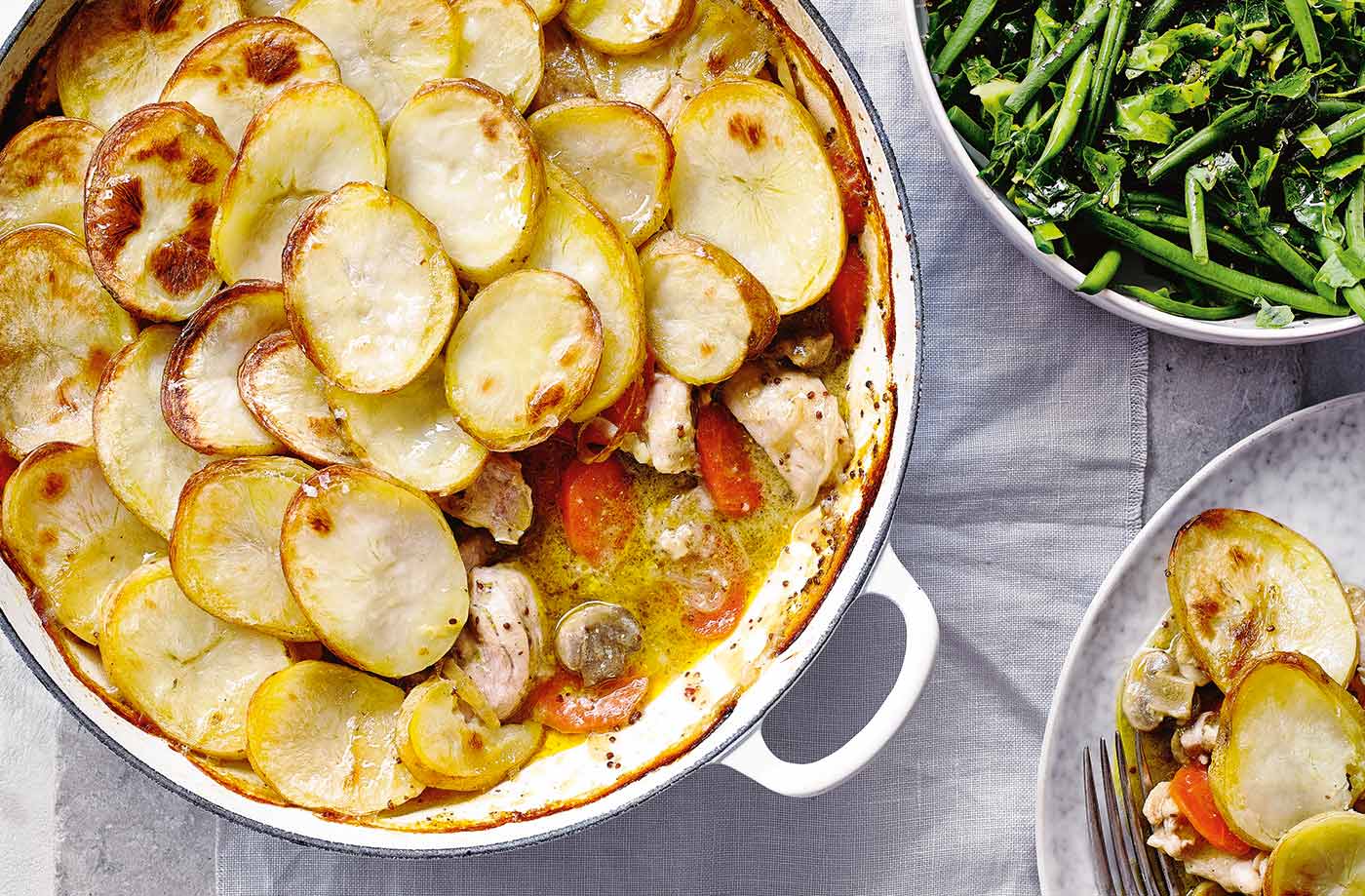 Chicken and mushroom hotpot recipe