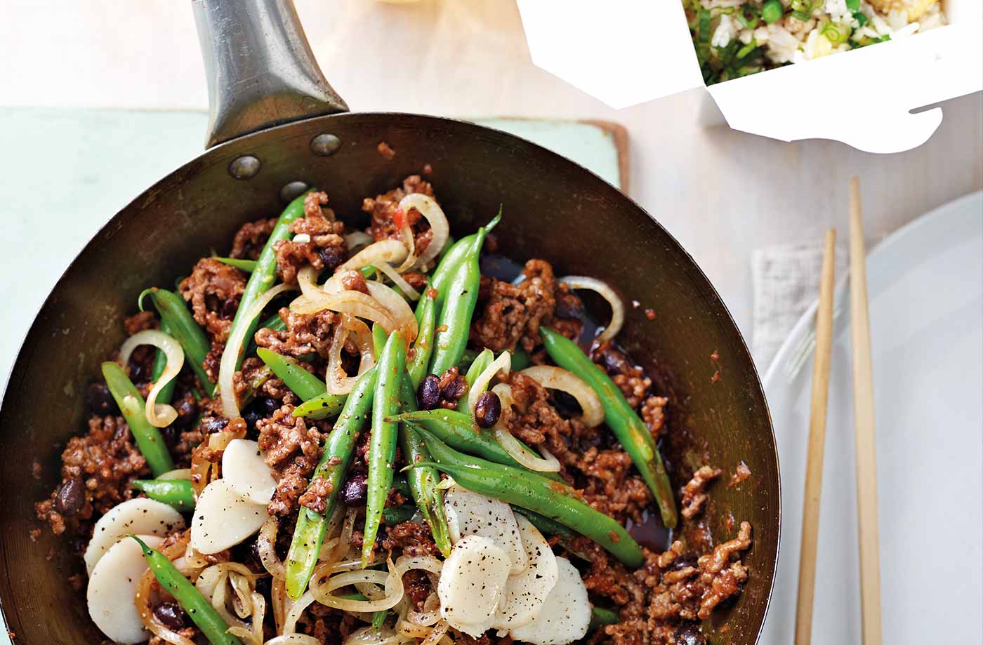 Chilli beef and bean stir-fry recipe